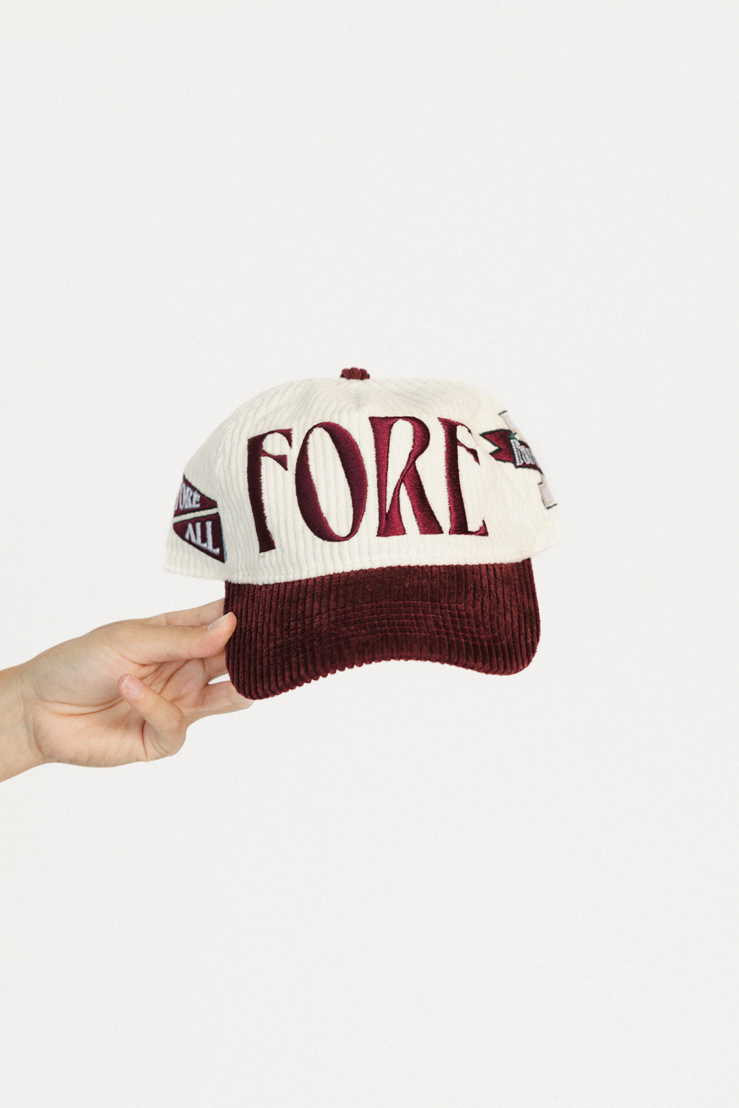 University Hat - Angora/Merlot