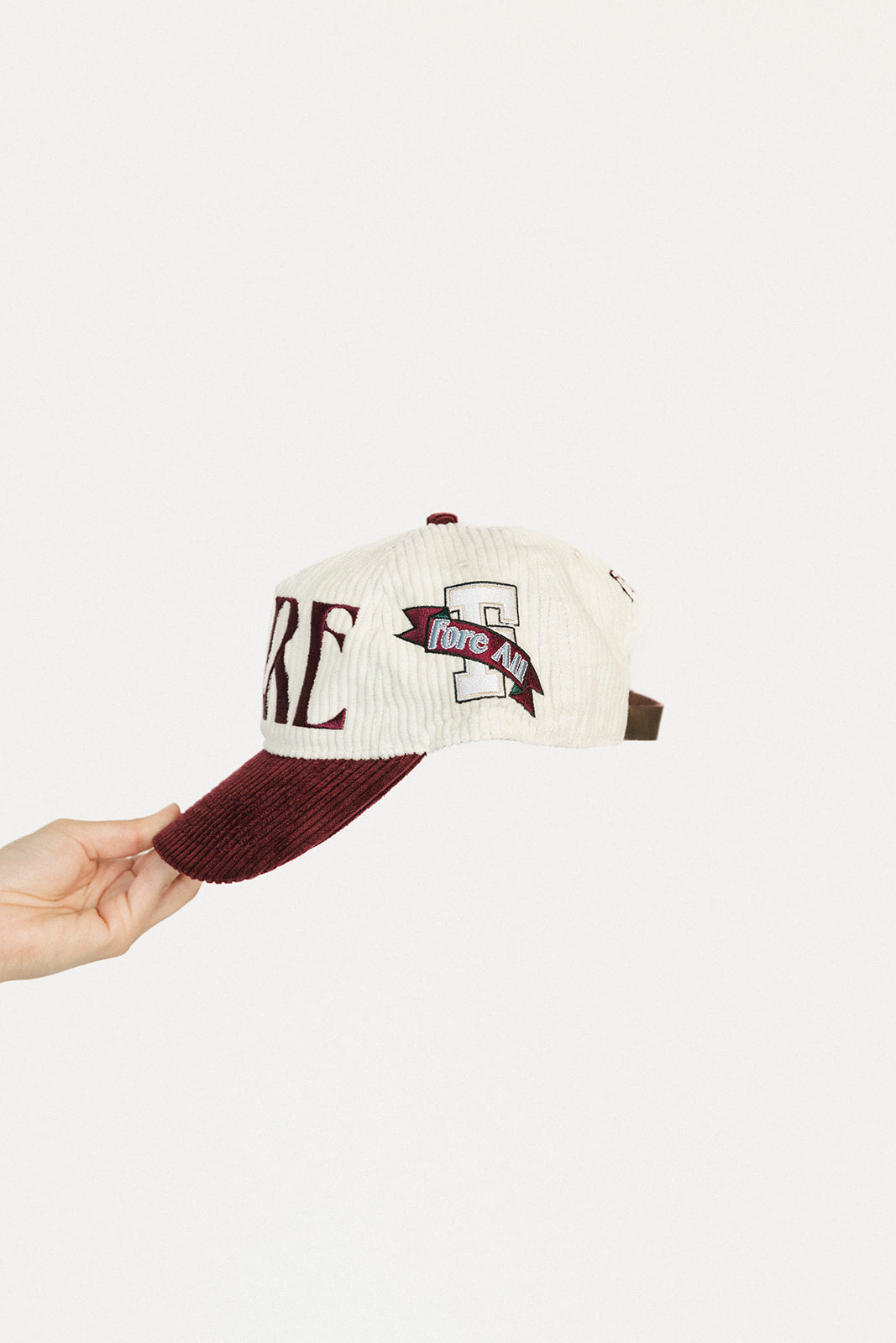 University Hat - Angora/Merlot