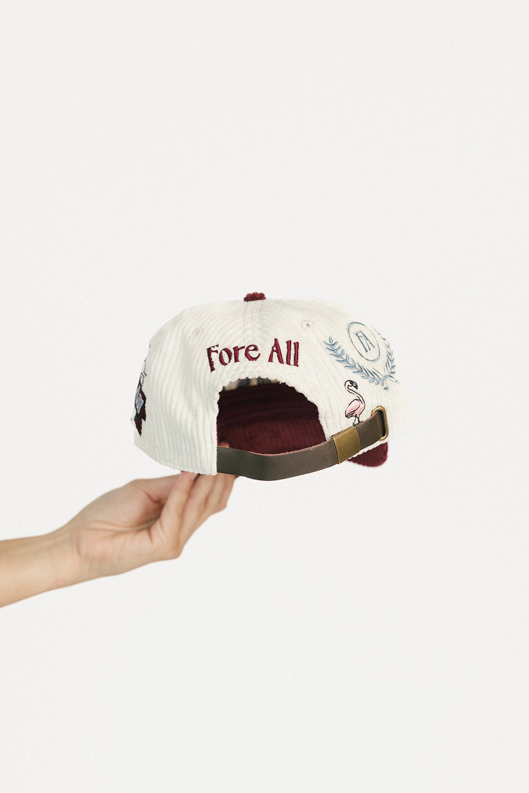 University Hat - Angora/Merlot