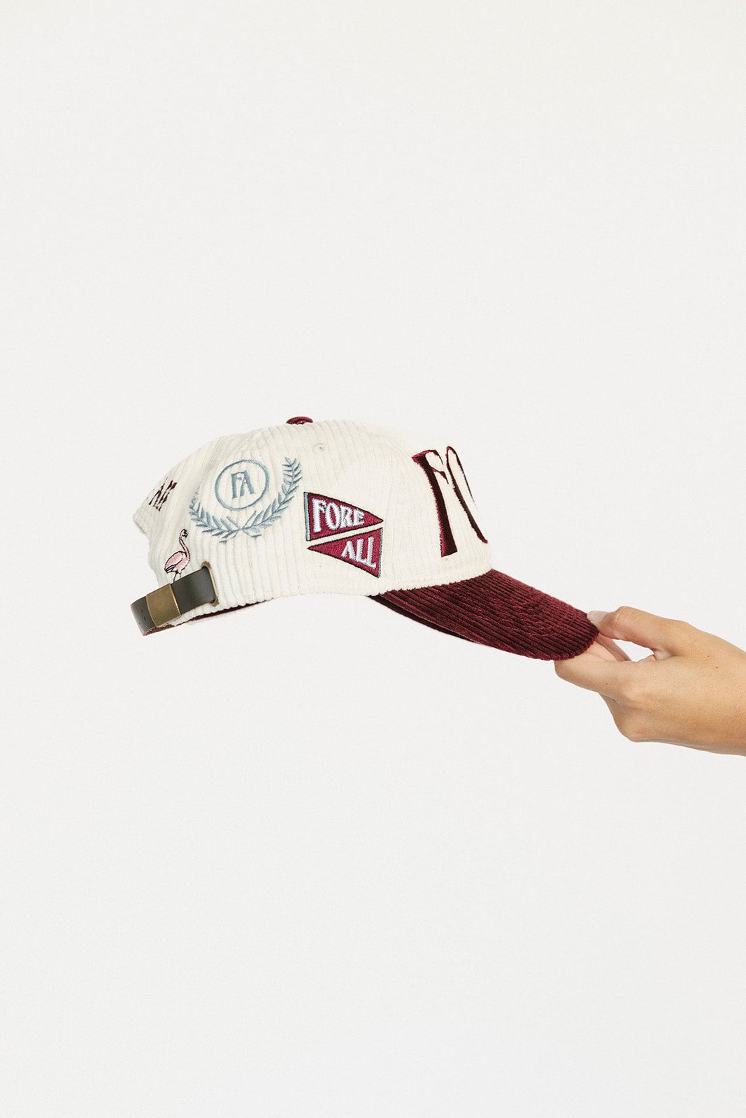 University Hat - Angora/Merlot
