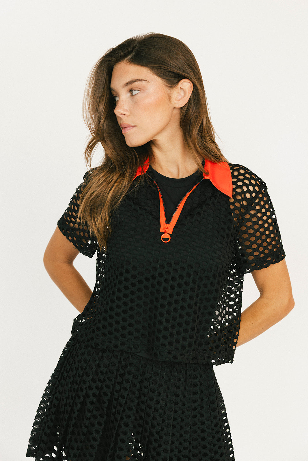Meadow Mesh Polo - Coal Black