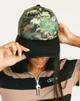 Cr X Fa Baseball Hat - Black Floral