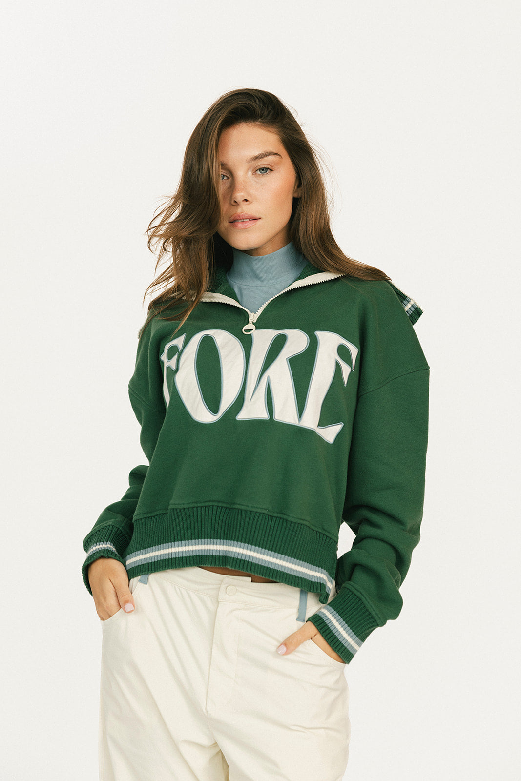 Harvard Half Zip - Green