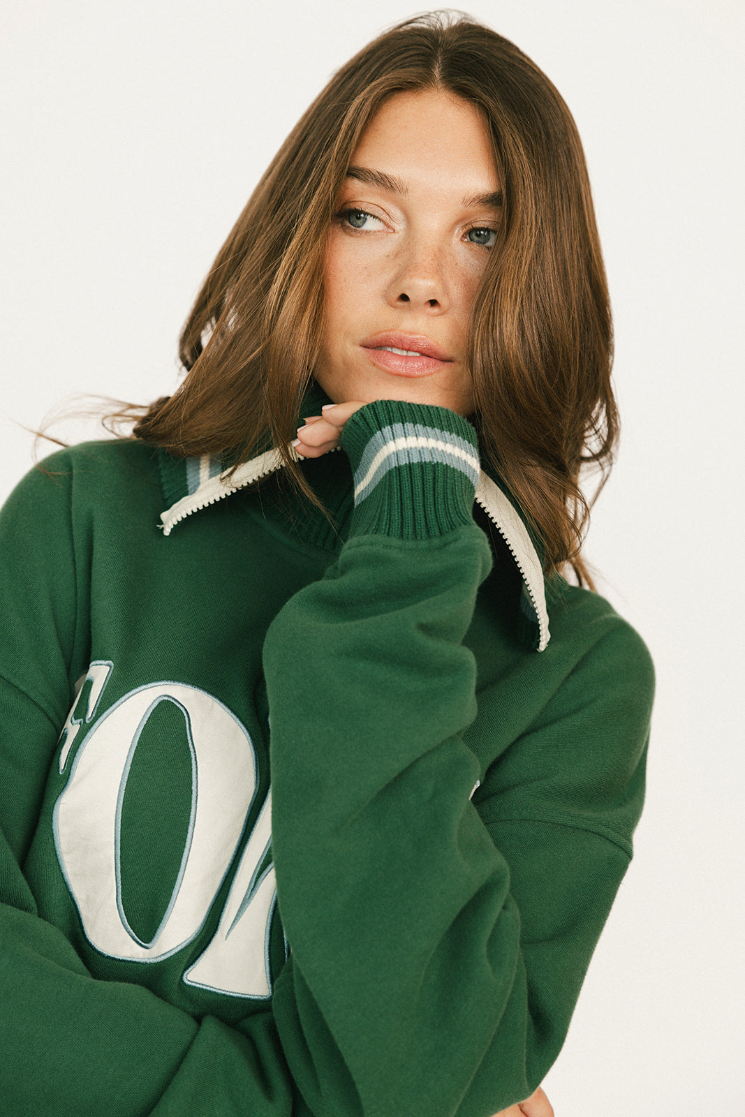 Harvard Half Zip - Green