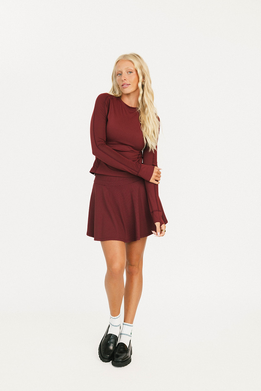 Marie Long Sleeve - Merlot