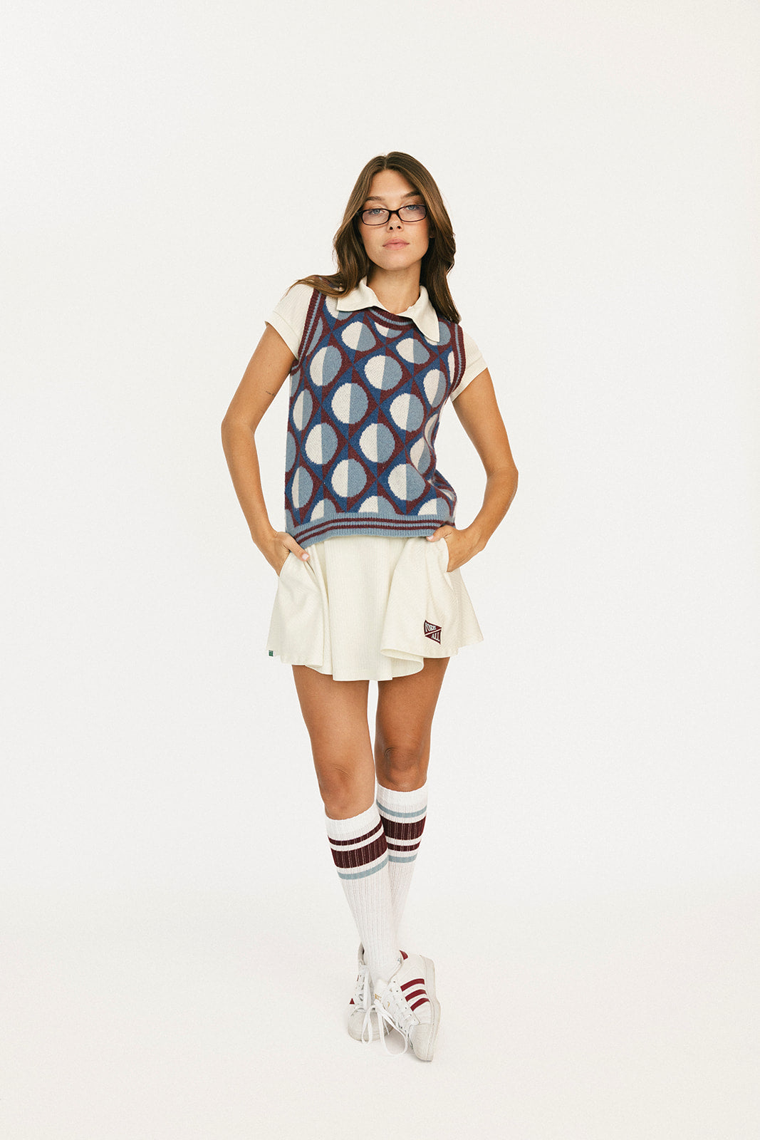 Yale Sweater Vest - Merlot