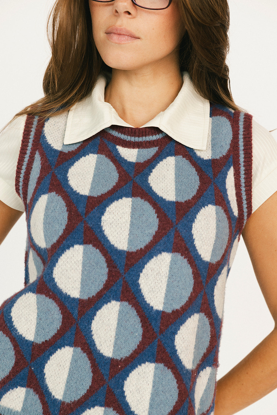 Yale Sweater Vest - Merlot
