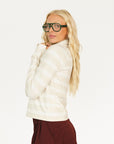 Lottie Mock Neck - Angora/White Fore