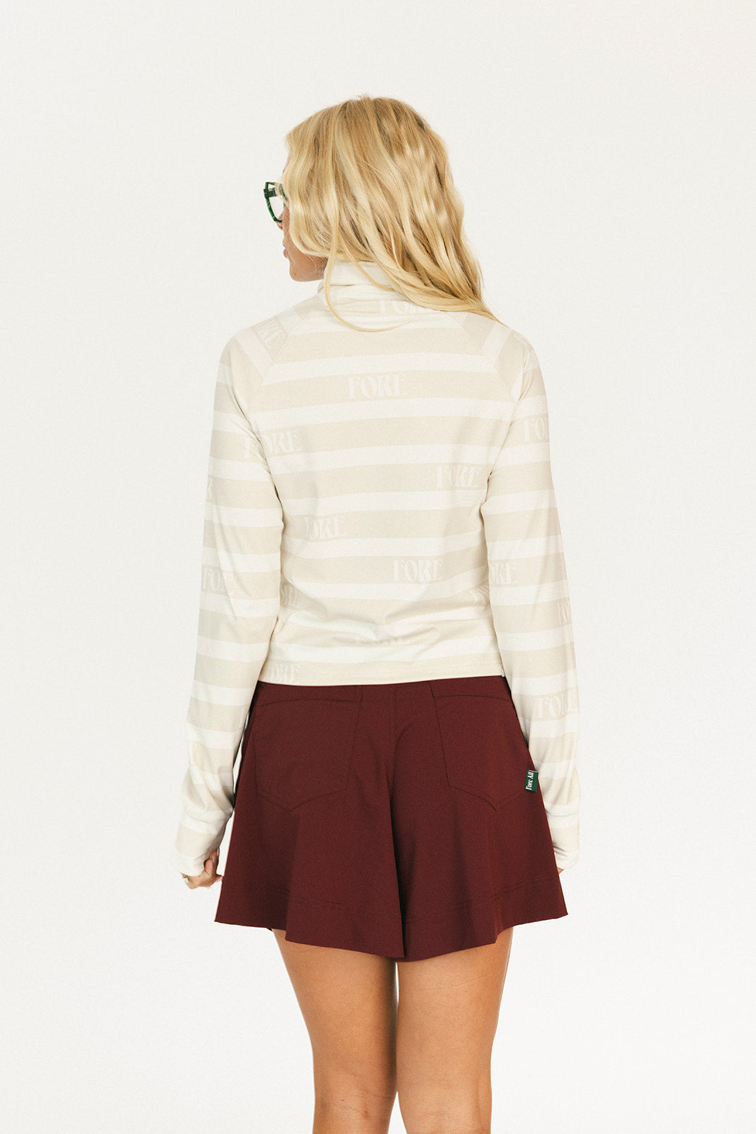 Lottie Mock Neck - Angora/White Fore