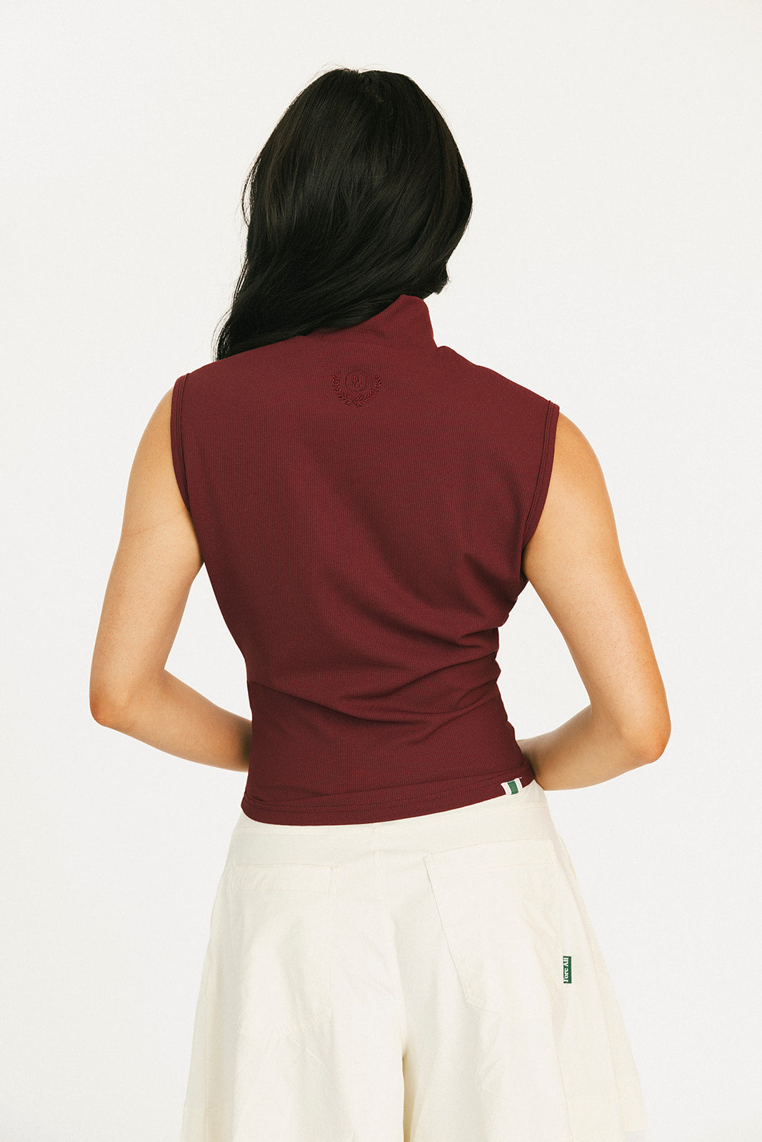 Manhattan Mock Neck - Merlot