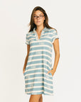 Poppy Dress - Smoke Blue/Angora Fore