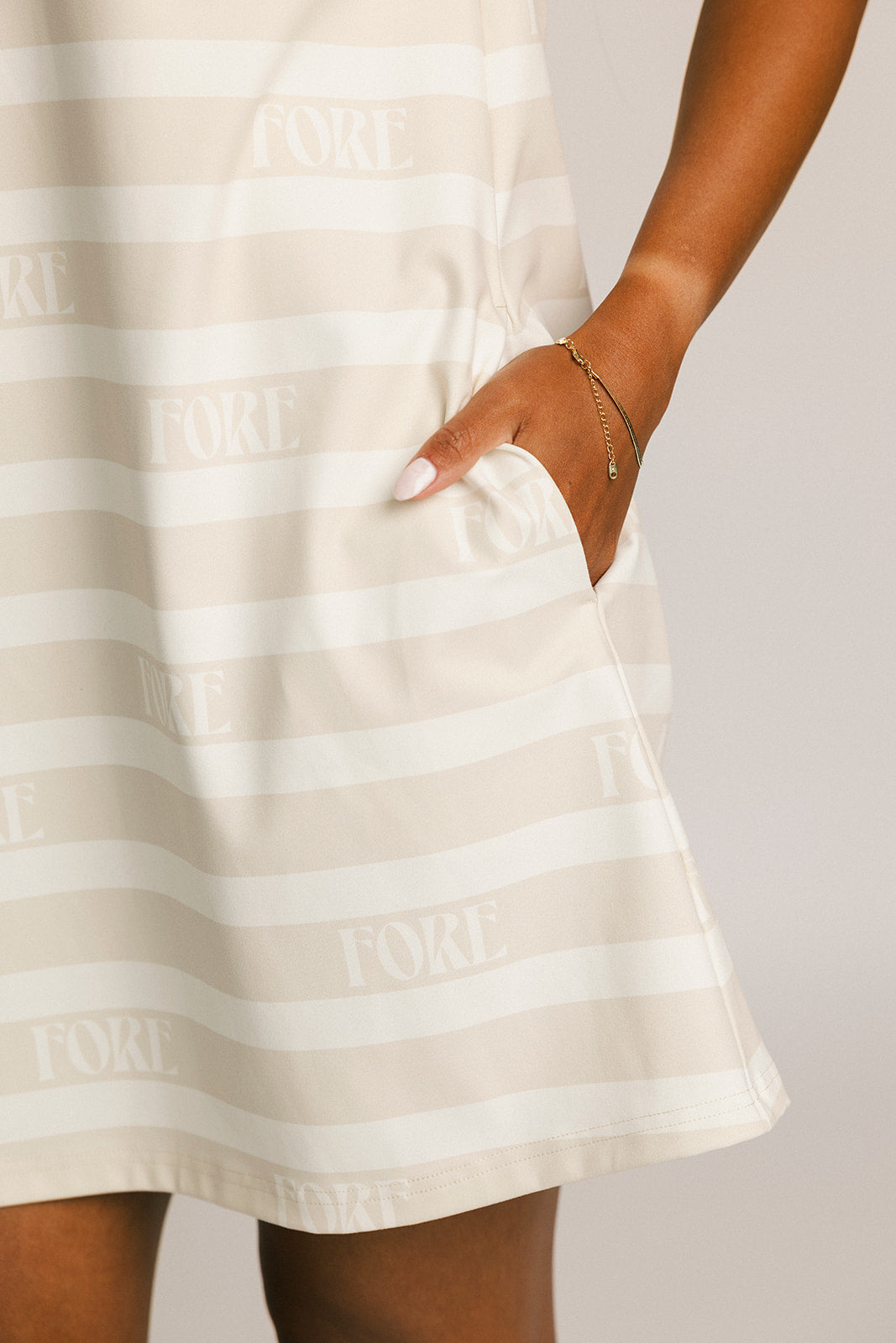 Poppy Dress - Angora/White Fore