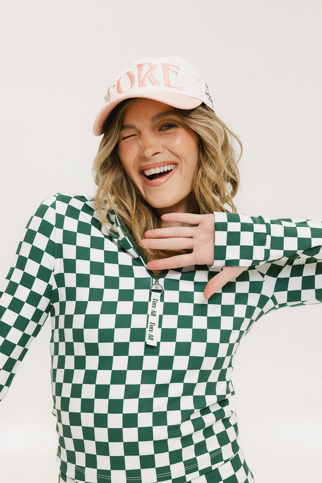 Bea Base Mock - Green/White Checkered