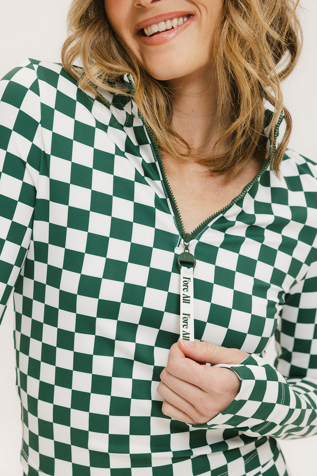 Bea Base Mock - Green/White Checkered