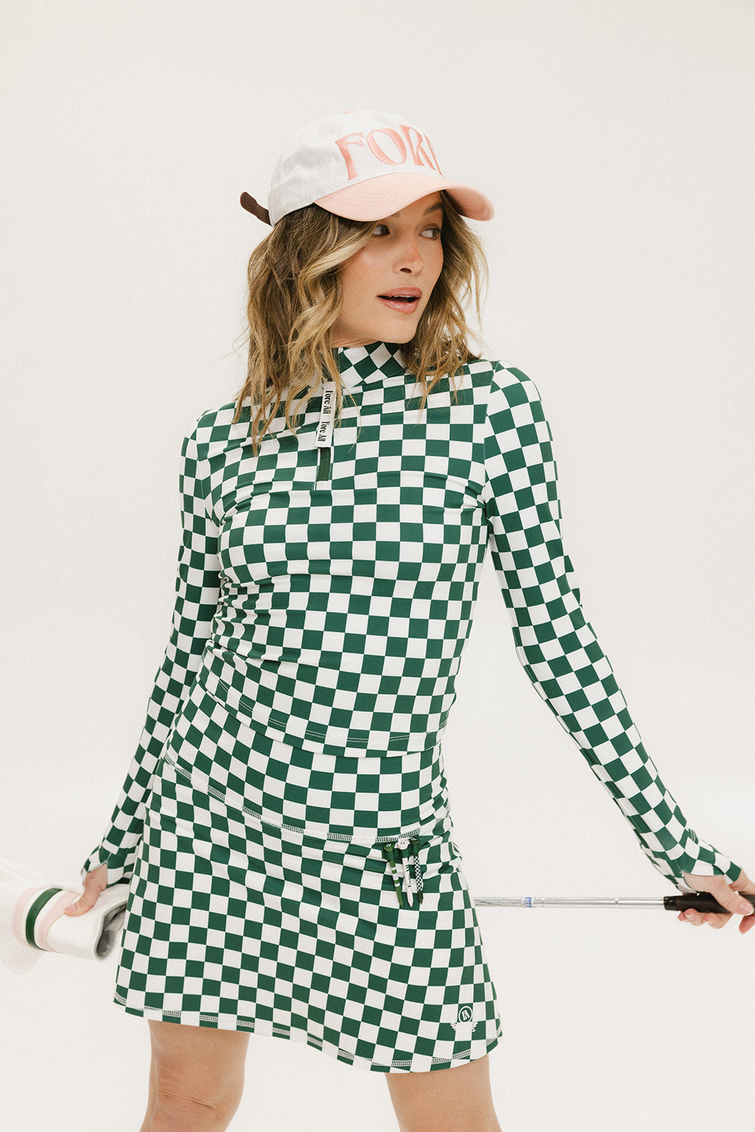 Bea Base Mock - Green/White Checkered