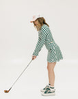 George Skirt - Green/White Checkered