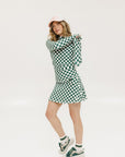 George Skirt - Green/White Checkered