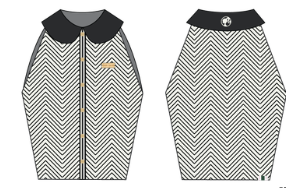 Barbie Top - White/Black Chevron