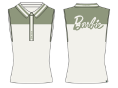 Youth Moore Polo - White/Putting Green