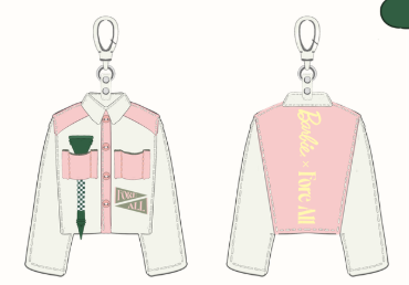 Muse Jacket Bag Charm - Pink/White