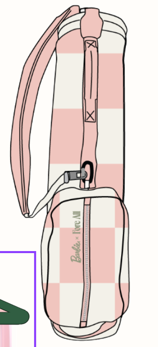 Posh Par 3 Bag - Pink/White Checkered