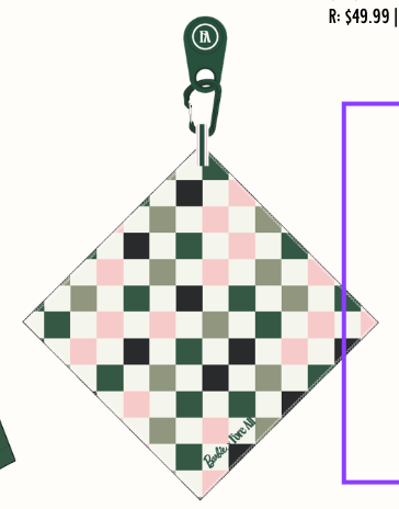 Magnet Golf Towel - Barbie Checkered