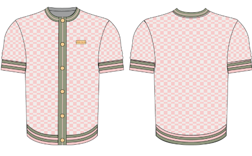 Confidence Cardigan - Pink/White Checkered