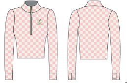 Youth Bea Base - Pink/White Checkered