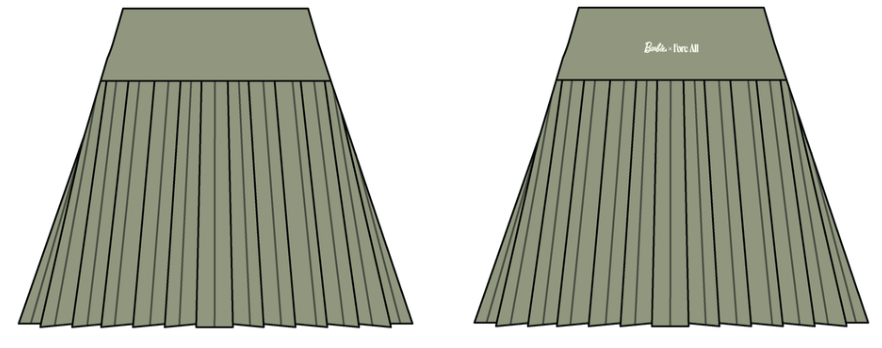 Palm Pleat Skirt - Putting Green