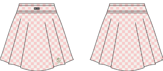 Youth Sasha Skirt - Pink/White Checkered