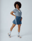 George Skirt - Indigo / White Stripes