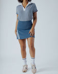 George Skirt - Indigo / White Stripes