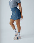 George Skirt - Indigo / White Stripes