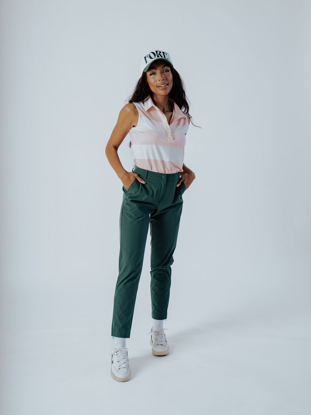 Club Moore Polo - Pink Stripes