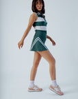 George Skirt - Green/ White Stripes