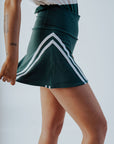 George Skirt - Green/ White Stripes