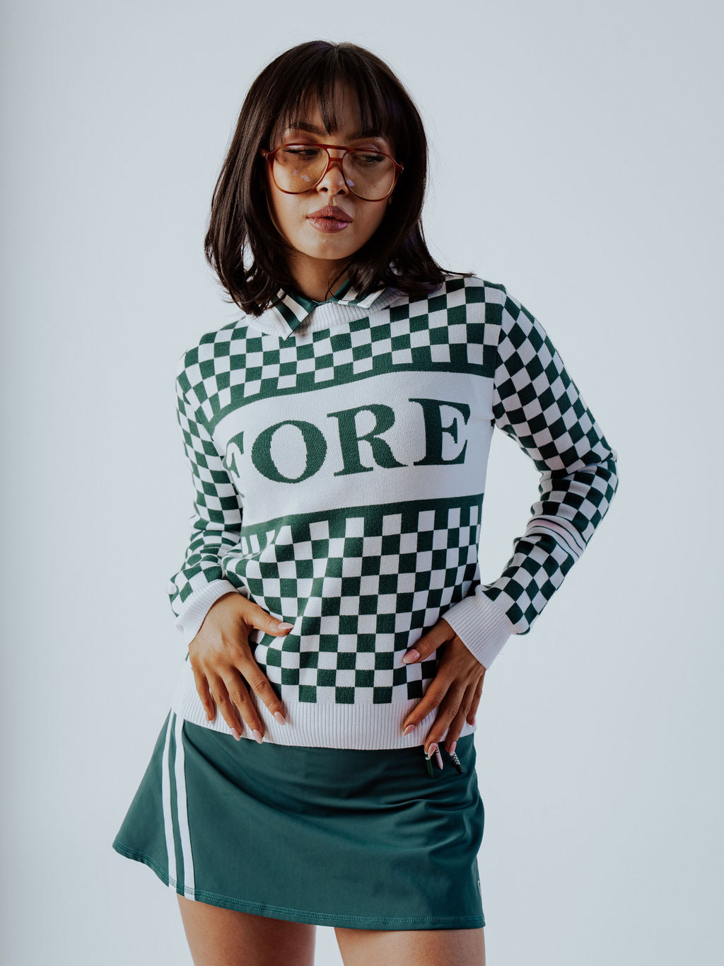 Fore Sweater - Green Checkered