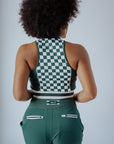 Louise Full Zip - Green Checkered