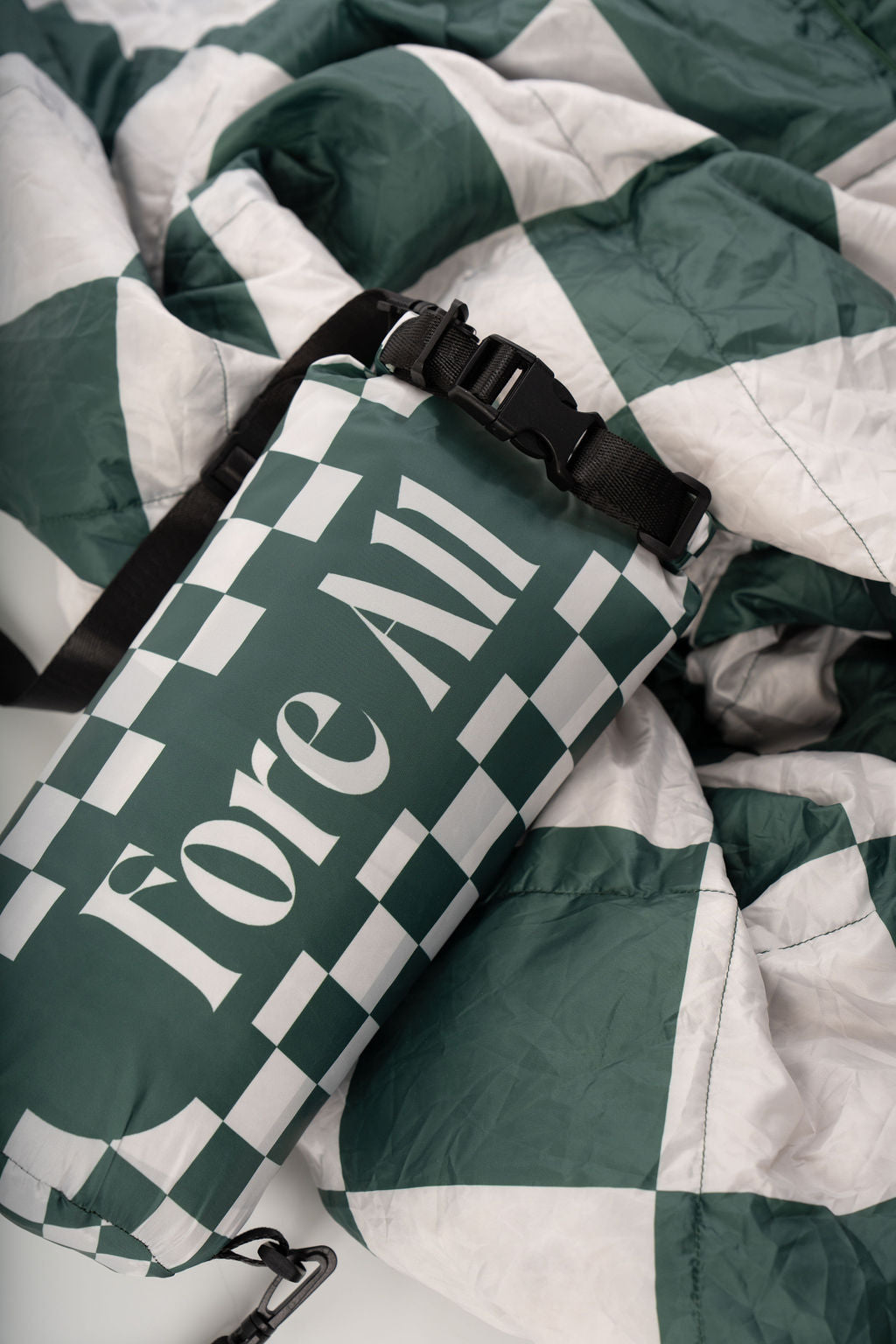 Mother Puffer Blanket - Green Checkered