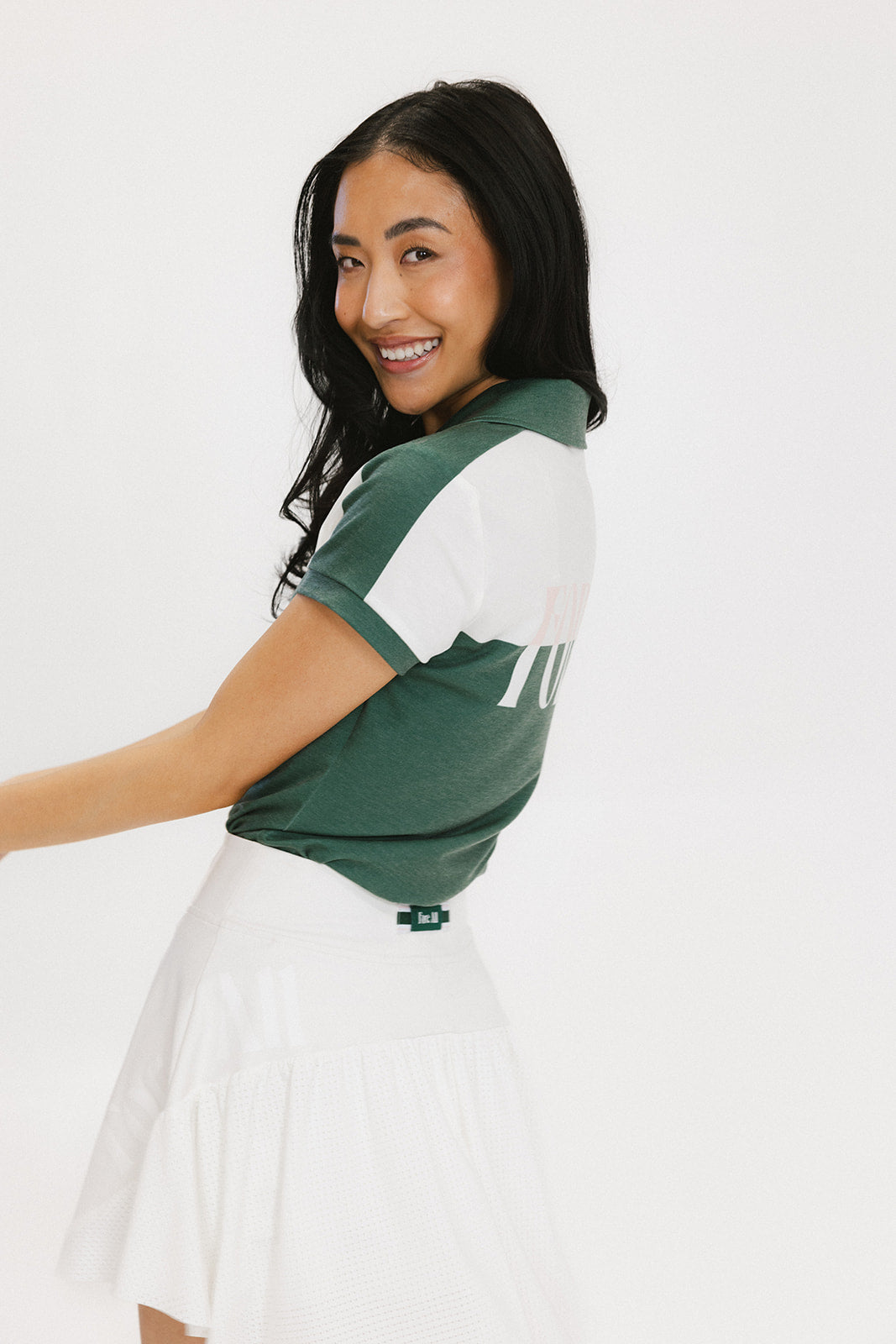 Angie Polo - Color Block Green