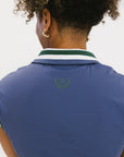 Charlotte Sleeveless Polo - Indigo
