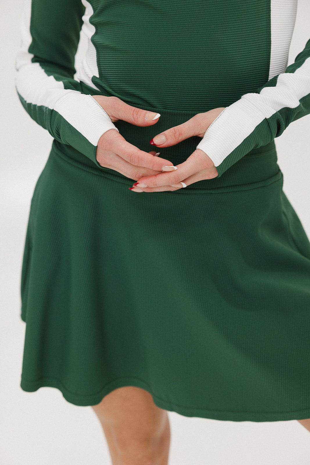 Jamie Long Sleeve - Green/White