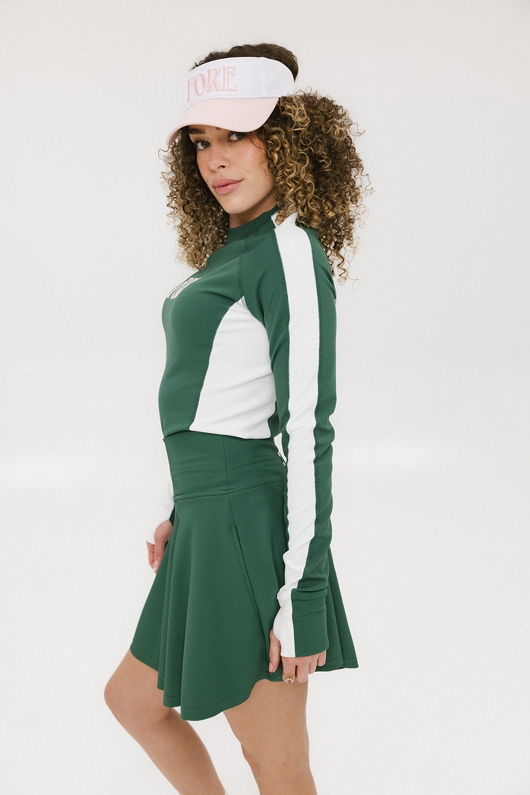 Jamie Long Sleeve - Green/White