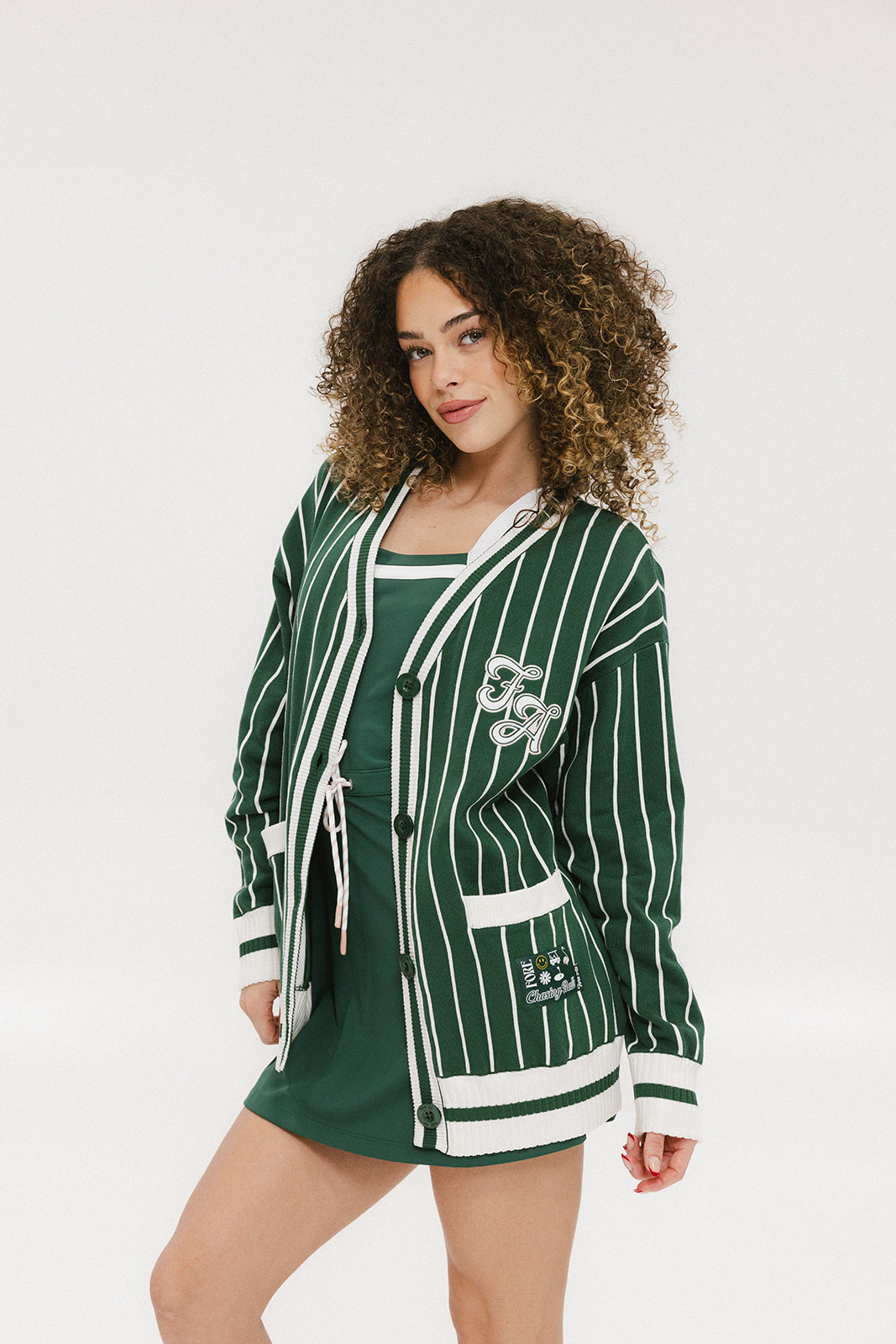 Dot Cardigan - Green