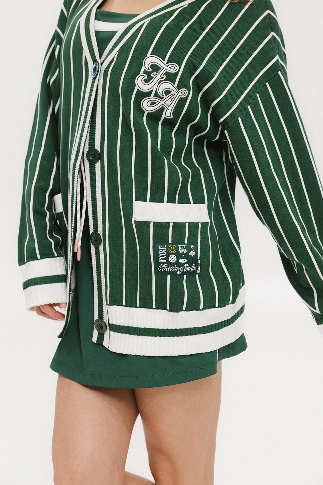 Dot Cardigan - Green