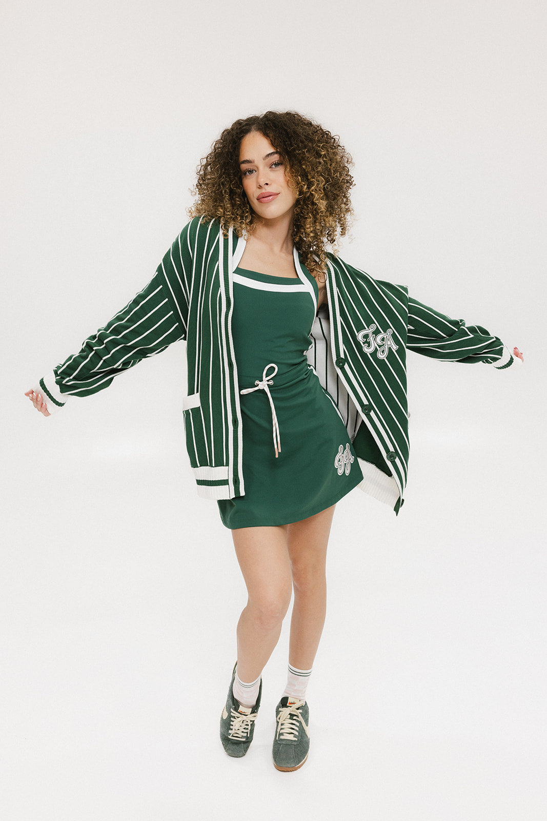 Dot Cardigan - Green