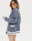 Dot Cardigan - Indigo