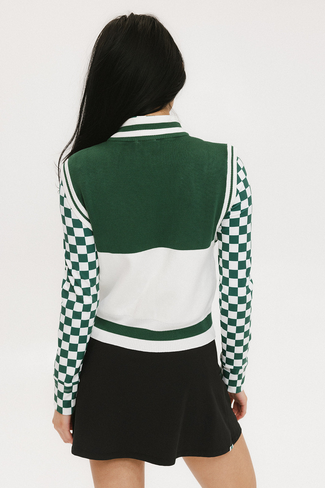 Fore Sleeveless Sweater - Green/White