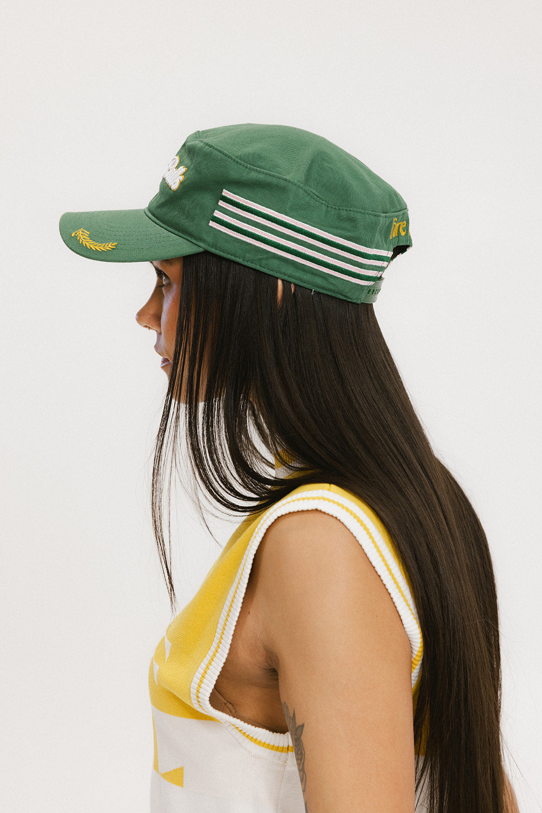 Caddy Cap - Green/Mustard