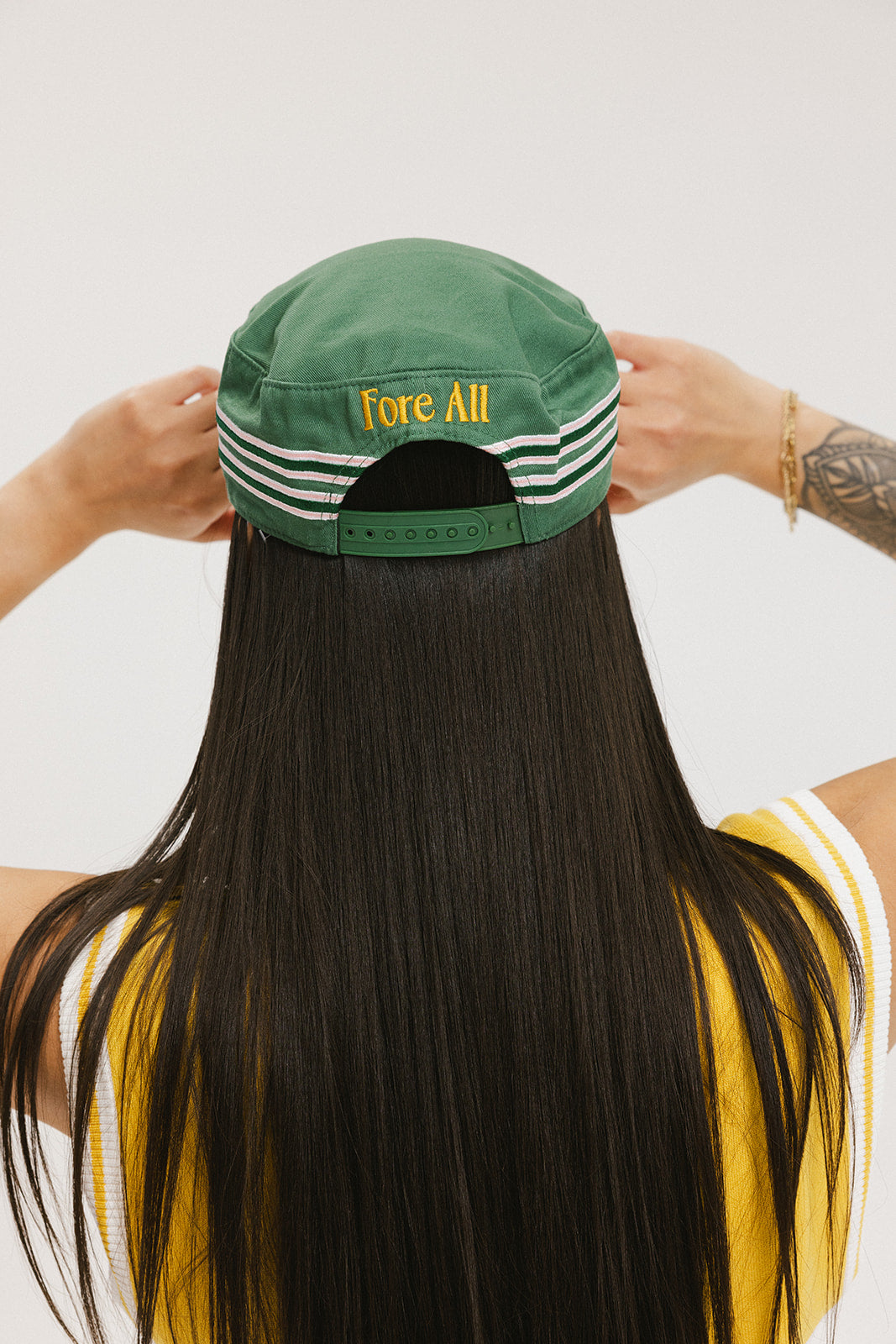 Caddy Cap - Green/Mustard